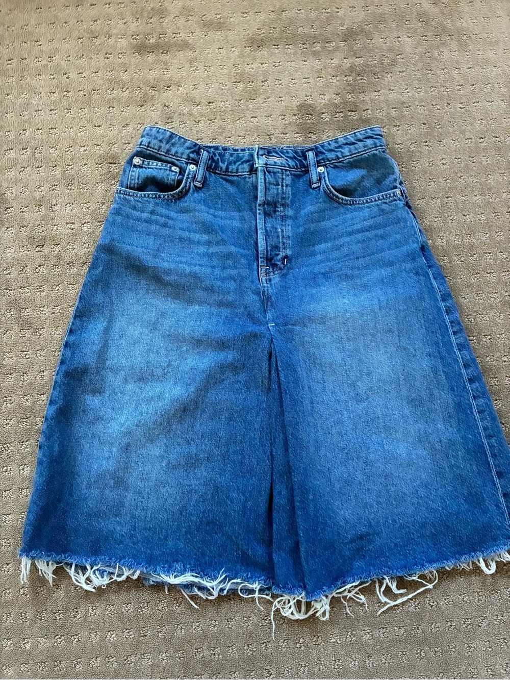 We The Free Blue Denim Skirt
